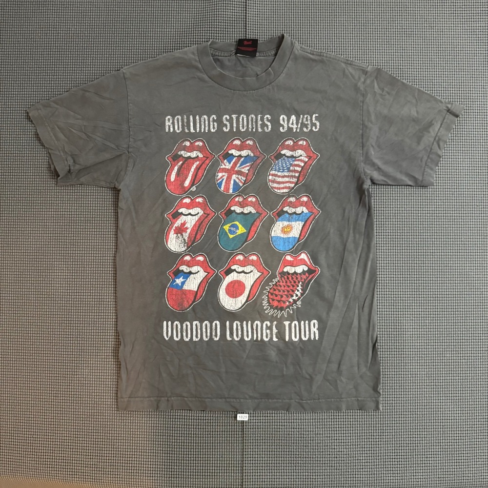 Rolling Stones Voodoo Lounge 94/95 Tour Graphic Tee Gray Mens L Licensed 2011
